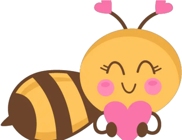  Download Girl Bee Clipart Bumble Bee Cartoon With Hearts Png Bee Clipart Png