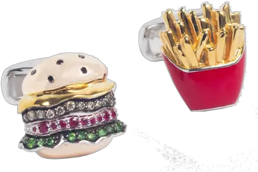  Burger Fries Cufflinks Junk Food Png Burger And Fries Png