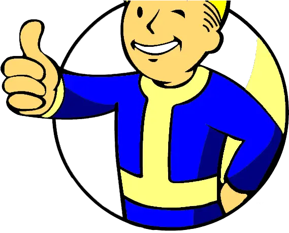  Paint Vault Boy Fallout Logo Png Thumbs Up Logo