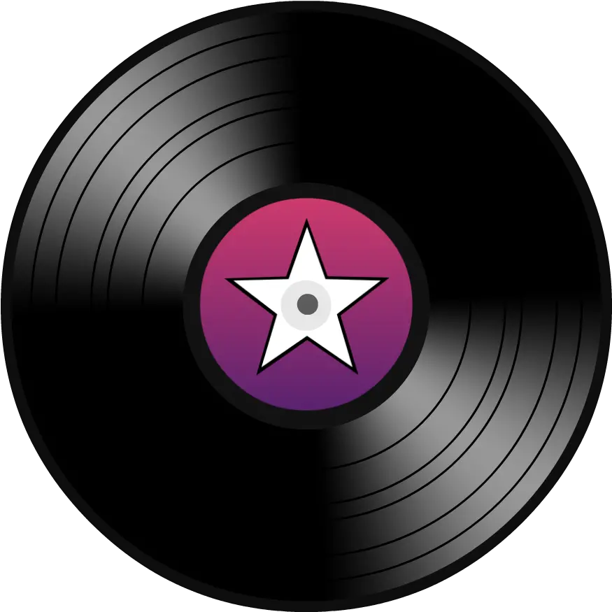  Cropped Dj Disk Vector Png Record Png