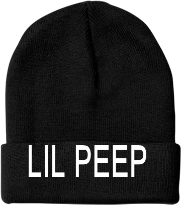  Lil Peep Was Here Fold Up Cuff Beanie Beanie Png Lil Peep Png