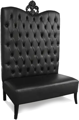  Black Luxe Line High Back Sofa Couch Png Throne Chair Png