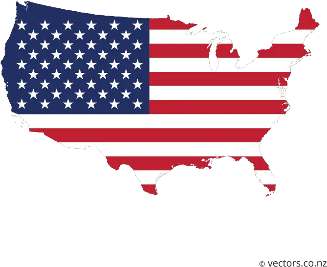  Flag Vector Map Of The Usa Png Us Transparent Background