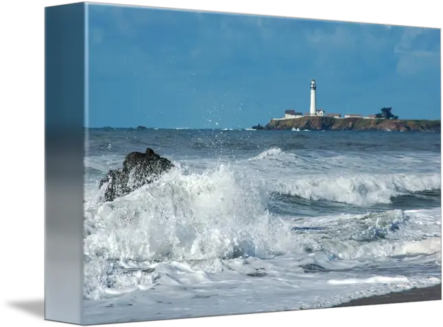  Pigion Point Lighthouse Wave Splash Santa Cruz By Bob Fike Beacon Png Wave Splash Png