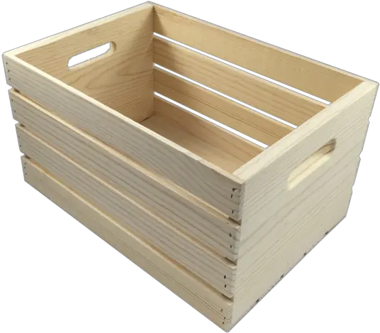  Standard Pine Crate Unfinished Wood Crate Png Crate Png