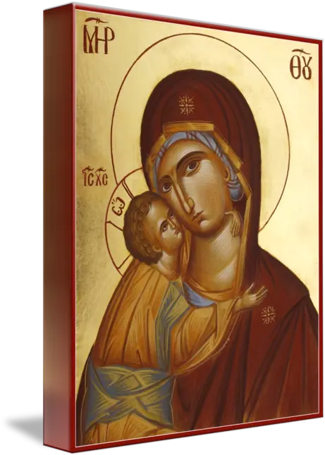  Sweet Kissing Theotokos By Julia Bridget Hayes Religious Item Png Greek Virgin Mary Icon