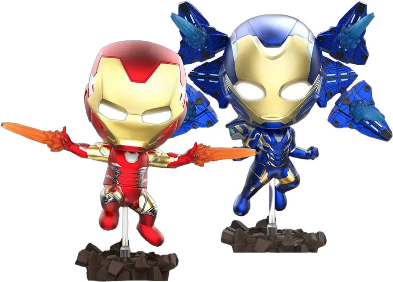  Avengers 4 Endgame Iron Man Mark Lxxxv 85 And Rescue Lightup Cosbaby Hot Toys Bobblehead Figure 2pack Iron Man Mark Lxxxv And Rescue Png Pepper Potts Png