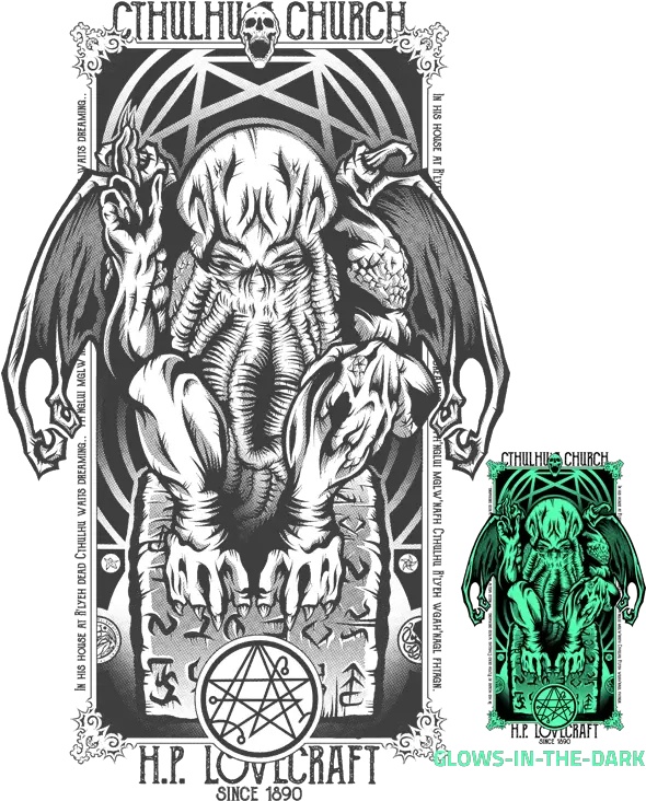  Download Cthulhu Church By Fearcheck Necronomicon Gate Cthulhu Black And White Png Cthulhu Png