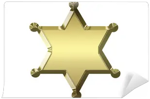  Blank Golden Sheriff Star Isolated Star Png Blank Police Badge Png