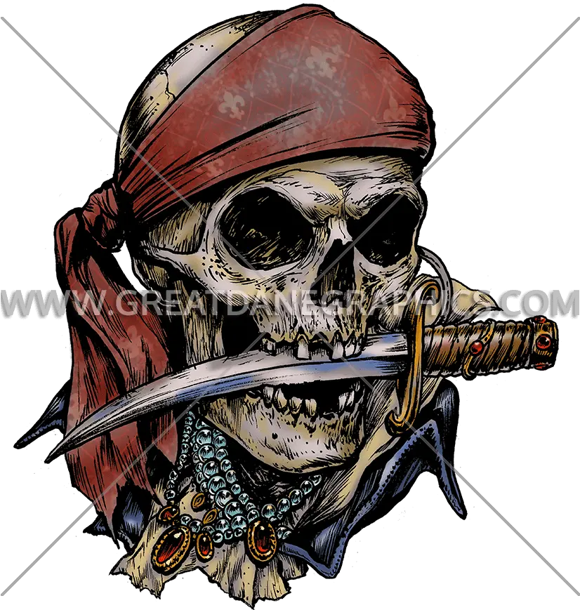  Pirate Skull Knife Pirate Skull Tattoo Png Pirate Skull Png