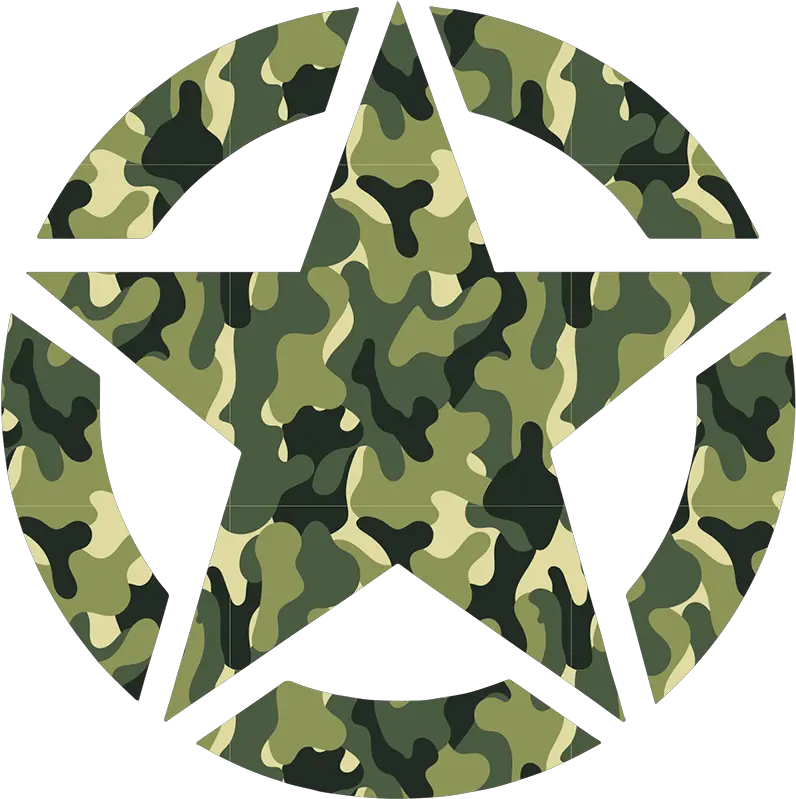  Military Star Vehicle Sticker Green Army Star Logo Png Military Star Icon