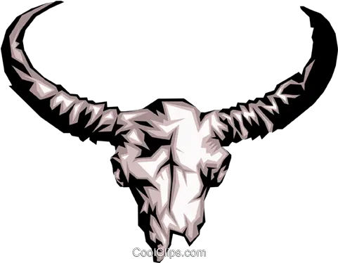  Cow Skull With Horns Royalty Free Clip Art Png Cow Skull Png