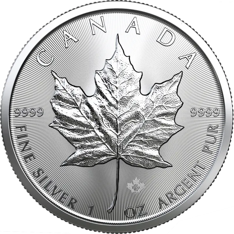  2019 1 Oz Canadian Silver Maple Leaf Canada Maple Leaf Silver Coin Png Canada Maple Leaf Png