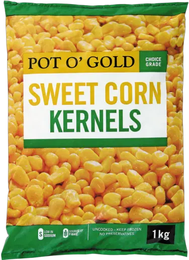  Pot Ou0027 Gold Frozen Sweet Corn Kernels 1kg Chickpea Png Corn Transparent