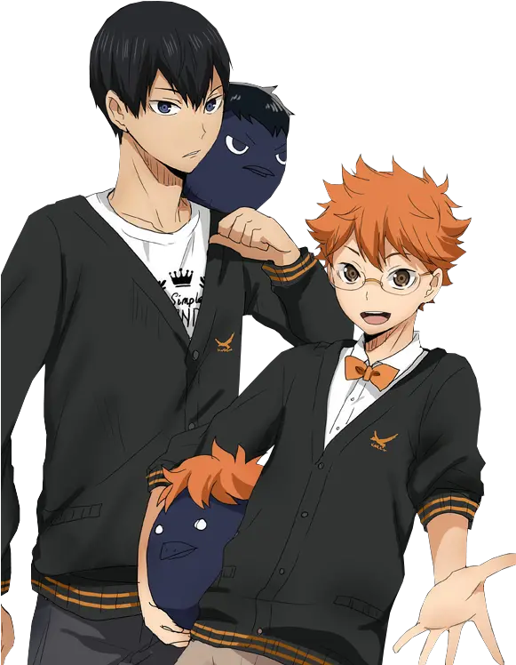  Download Tobio Kageyama X Hinata With Glasses Png Haikyuu Png