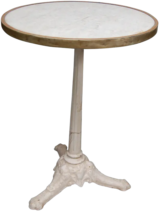  French Cafe Table White C1910 Png Solid Cafe Table Png