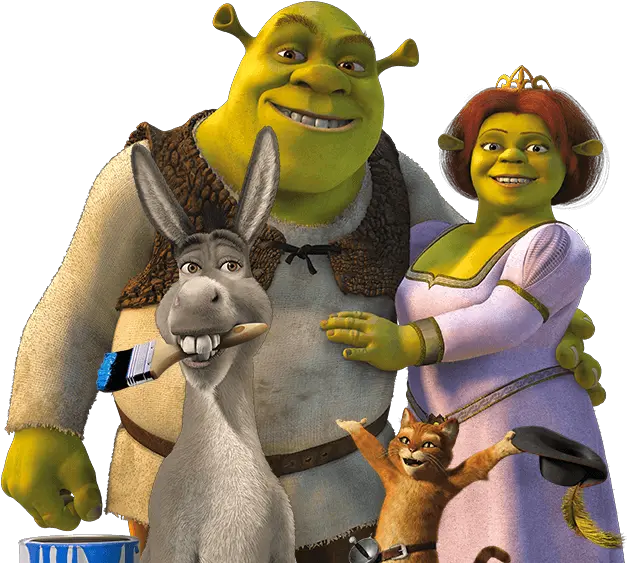  Shrek Shrek And Fiona Drawing Png Donkey Shrek Png