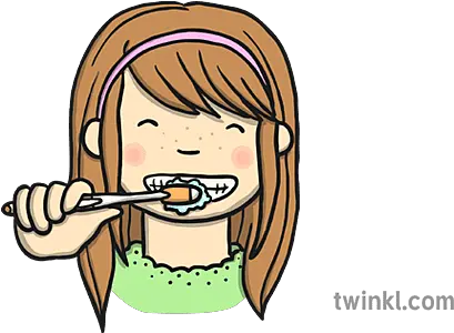  Brushing Teeth From Front Illustration Twinkl Brush Teeth Twinkl Png Brush Teeth Icon