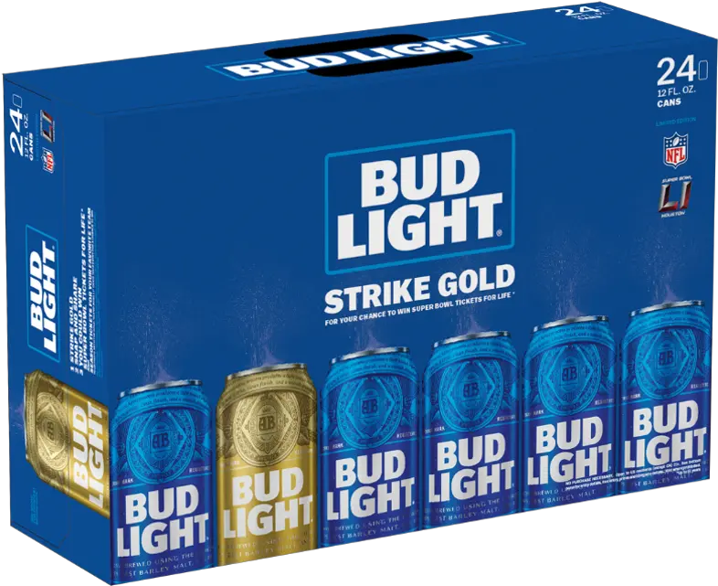  Bud Light Golden Can Get Super Bowl Tickets For Life Fortune Bud Light Gold Can Png Bud Light Logo Png