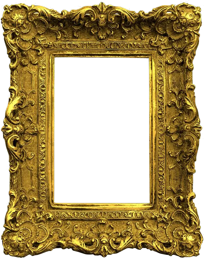  Golden Mirror Frame Png Pic Old Gold Picture Frames Mirror Frame Png