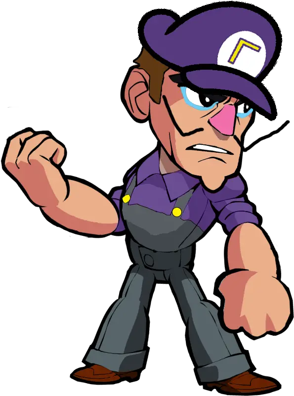  Fanmade Waluigi Skin For Cross In Brawlhalla Hd Png Cross Brawlhalla Waluigi Hat Png