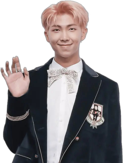  Bts Rap Monster Waving Transparent Png Rap Monster Bts Png Bts Png