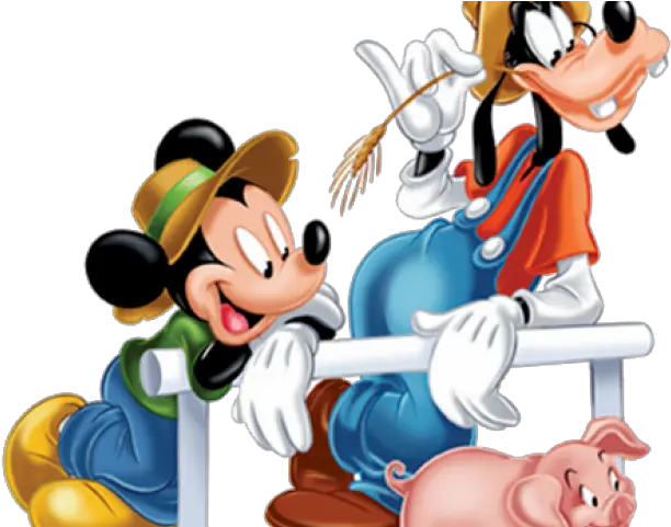  Farmer Clipart Mickey Goofy Farm Png Mickey Png