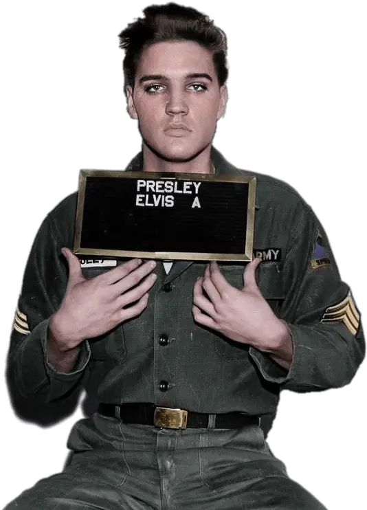  Elvis Presley Army Mugshot Transparent Elvis Presley Mugshot Png Elvis Png