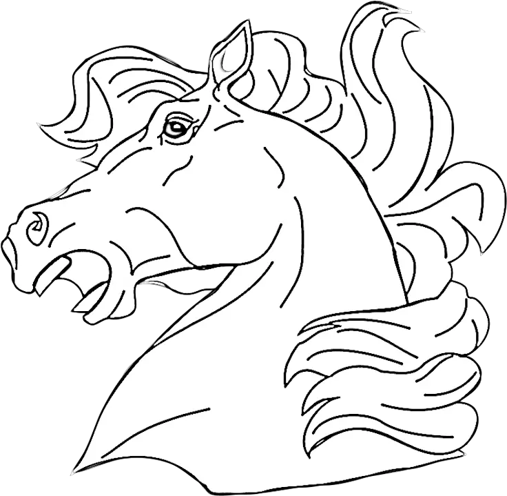  Coloring Pages Horses Heads Ribbon Print Coloring Home Cartoon Horse Head Coloring Png Horse Mask Png