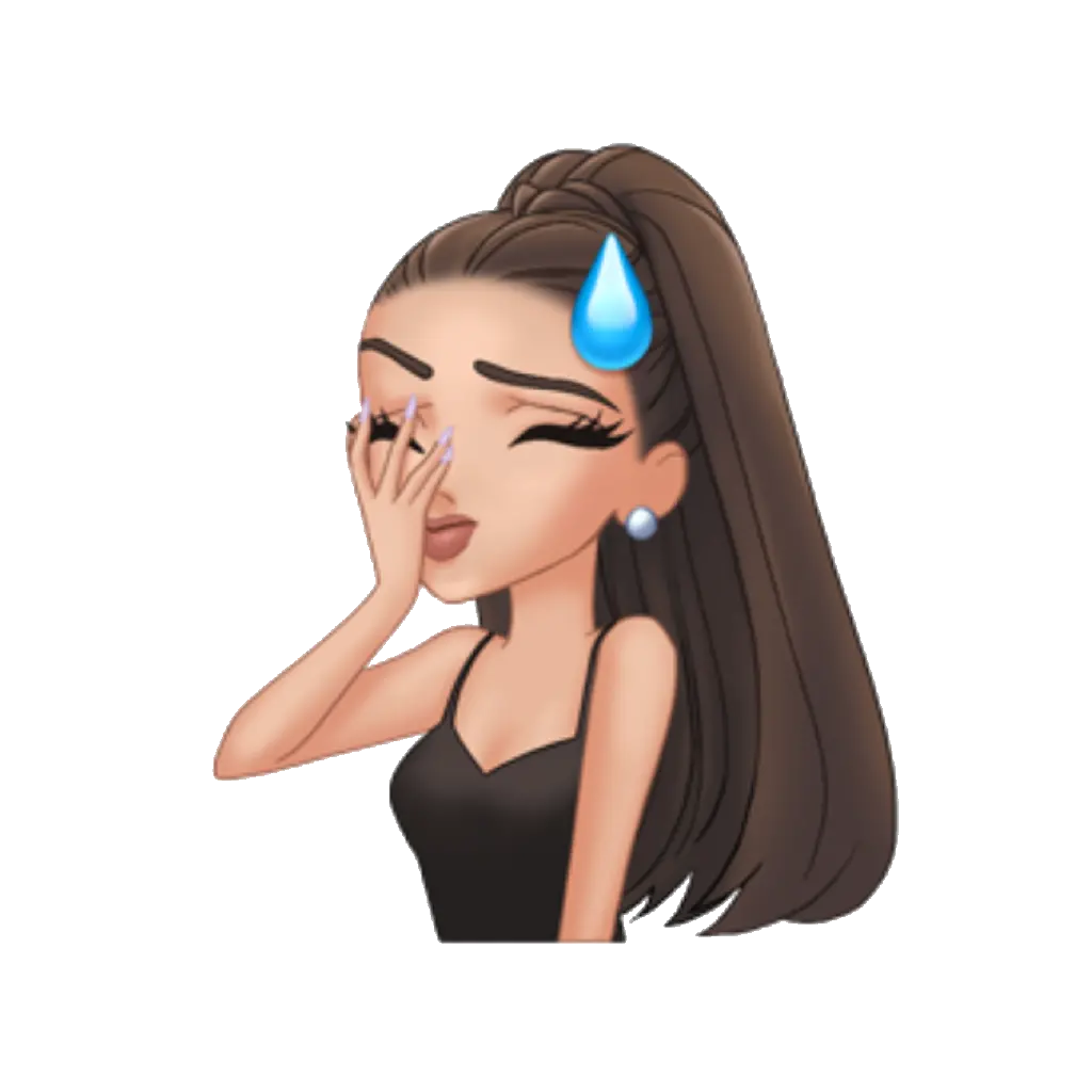  Arimoji Facepalm Sweat Sweating Nervous Emoji Ariana Grande Png Sweat Emoji Png