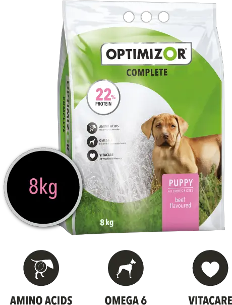  Optimizor Complete Puppy Beef Dog Food Dog Food Png Puppy Png