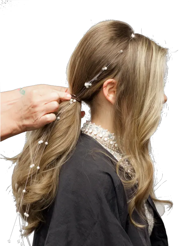  A Classic Hairstyle Perfect For The Holidays Sherri Jessee Hair Strands Of Pearls Png Hair Strand Png