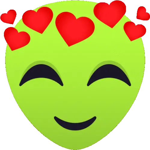  Love Alien Gif Love Alien Joypixels Discover U0026 Share Gifs Wide Grin Png Reddit Alien Icon