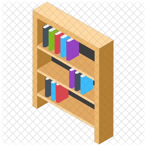  Bookshelf Icon Of Isometric Style Plywood Png Bookshelf Png