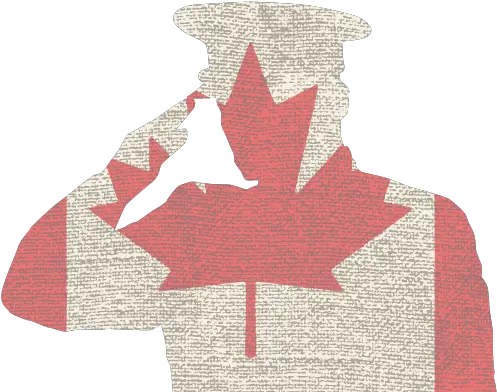  Silhouette Salute Soldier Saluting Canadian Flag Full Flag Of Canada Png Canadian Flag Png