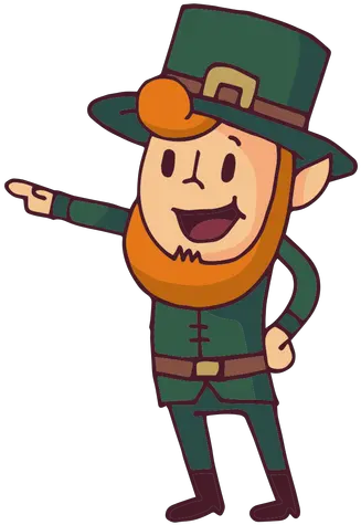  Leprechaun Pointing Cartoon Transparent Png U0026 Svg Vector File Leprechaun Leprechaun Png