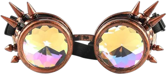  Download Retro Spiked Kaleidoscope Goggles Onelove Rave Life Rave Goggles Png Goggles Png