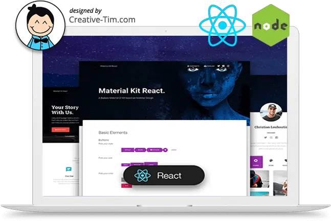  React Express Fullstack App With Material Design Appseed Full Stack Flask React Png Express Js Logo