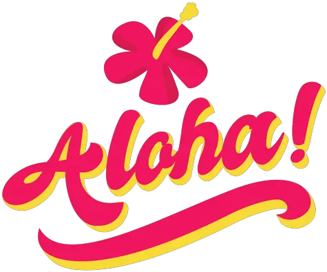  Aloha Flower Hawaiian Lettering Transparent Png U0026 Svg Aloha Png Hawaiian Shirt Png