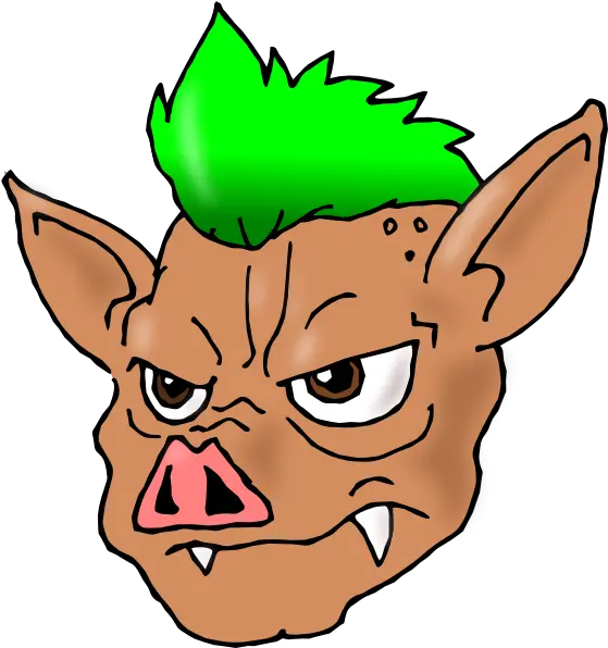  Punk Pig Png Clip Arts For Web Clip Arts Free Png Backgrounds Pig With Green Hair Pig Clipart Png