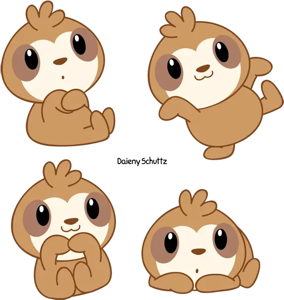  Download Hd Cute Sloth Png Kawaii Sloth Sloth Png