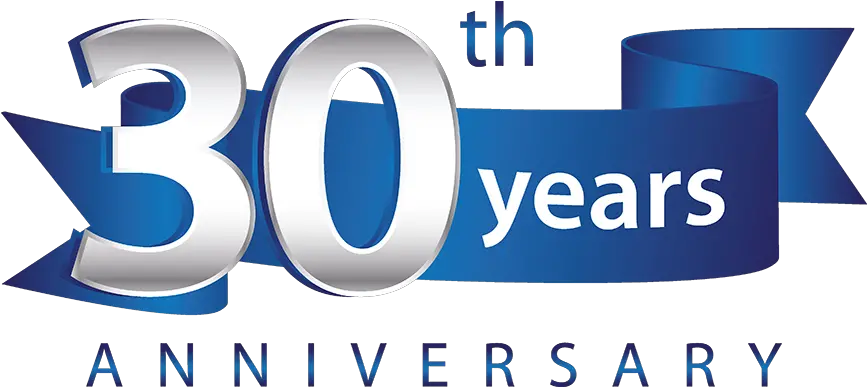  30 Years Anniversary Logo Blue Ribbon 1 Bare International 30 Years Anniversary Logo Png Anniversary Png