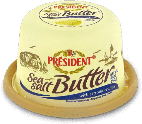  President Sea Salt Butter Président Cheese President Salted Butter France Png Butter Transparent