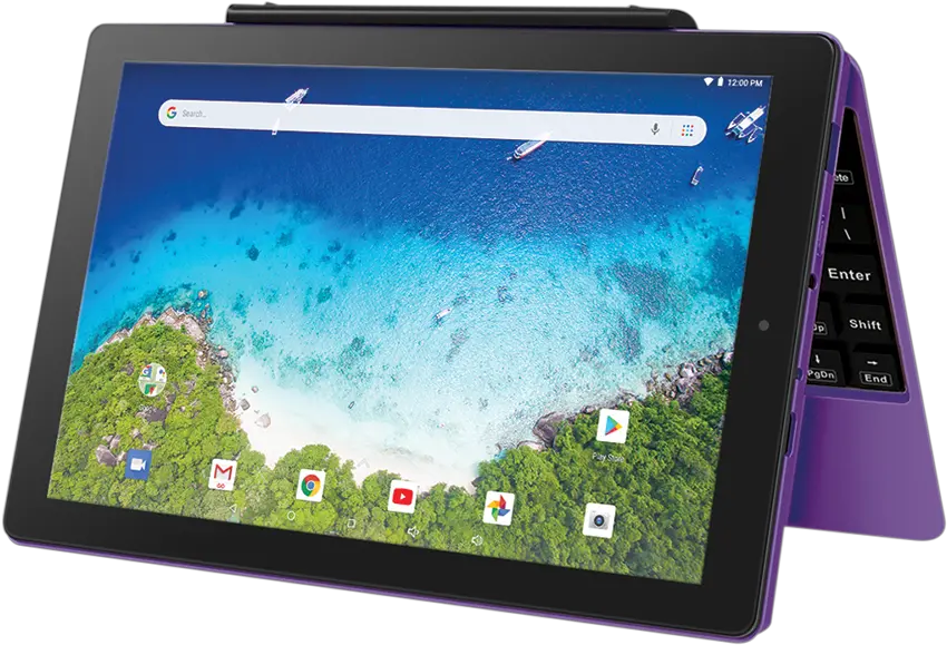  Rca Viking Pro 101 Android 2 In1 Tablet 32gb Quad Core Purple Google Classroom Ready Walmartcom Rca Tablet Png Headphone Icon Stuck On Tablet