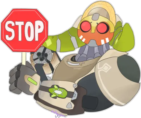  Download Orisau0027s Octagon Orisa Stop Sign Png Image With No Overwatch Orisa Halt Orisa Transparent