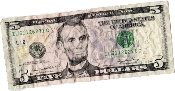  One Dollar Bill Png For Free Download 5 Dollar Bill Wrinkled 1 Dollar Png