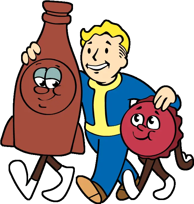  Vault Boy Perks Transparent Png Fallout 4 Bottle And Cappy Pip Boy Png