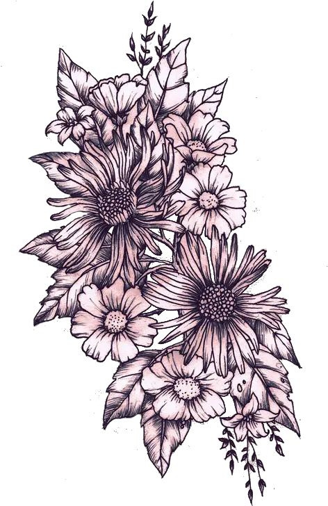  Flower Tattoo Png Picture Tatuagem De Flores Desenhos Tattoo Png Transparent