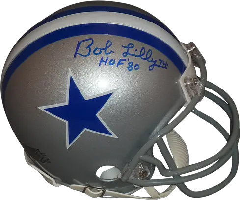  Bob Lilly Autographed Dallas Cowboys Revolution Helmets Png Cowboys Helmet Png