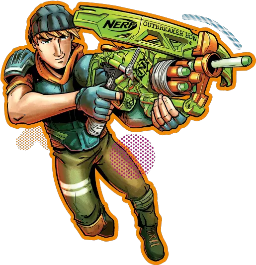  News Cartoon Character With Nerf Guns Full Size Png Firearms Nerf Png